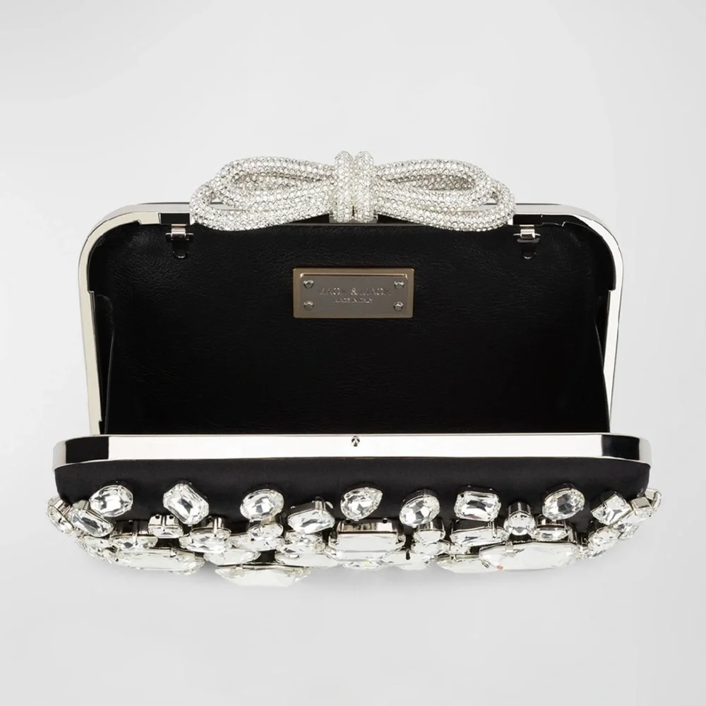 MACH & MACH
Bow Strass Satin Clutch Bag - Picture 2 of 16